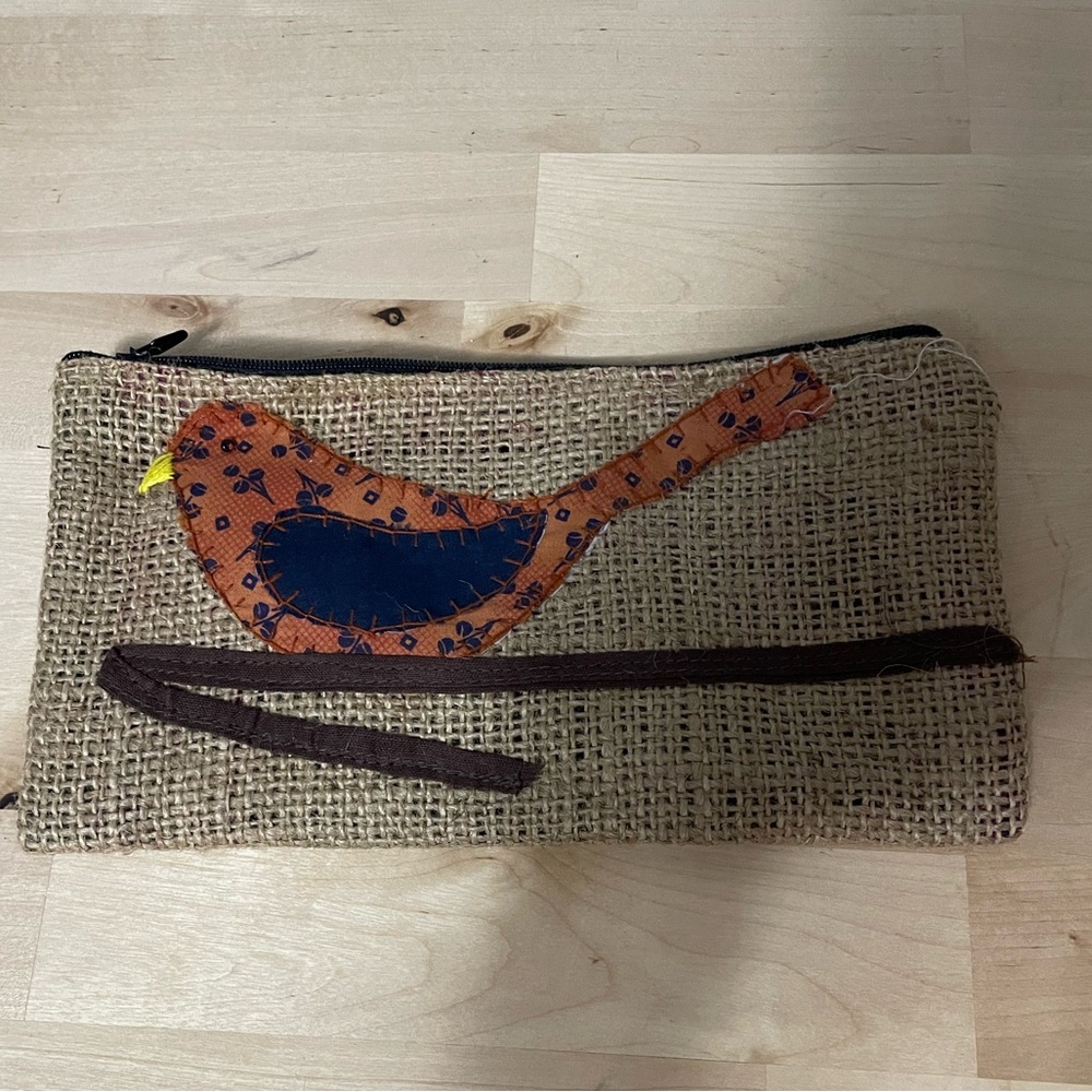 Twill clutch or cosmetic bag